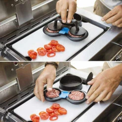 2 Presses à Burger Antiadhésives - Napoleon -Esprit Barbecue 2 presses burger plastique napoleon 0629162700605 2