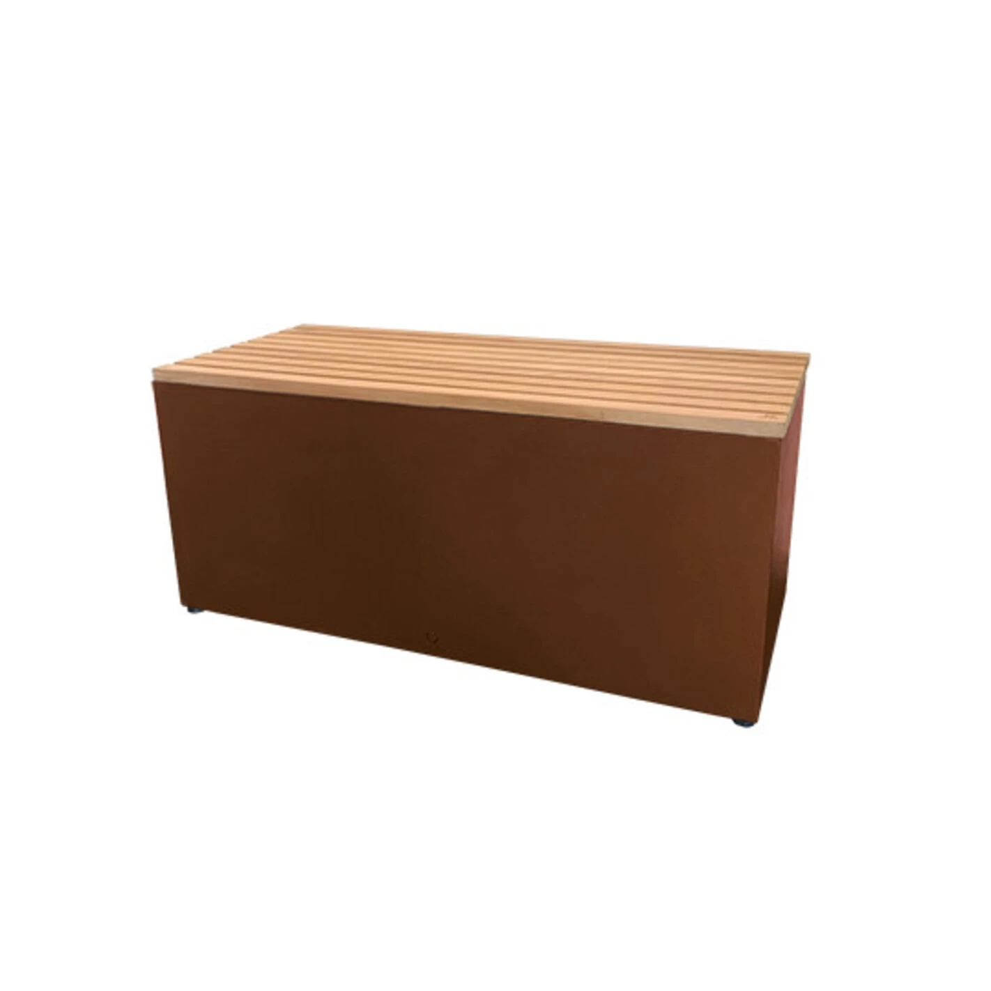 Banc Acier Corten Et Bois De Teck - Ofyr 4 Banc Acier Corten Et Bois De Teck - Ofyr – Image 2