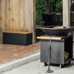 Banc Acier Laqué Noir Et Bois De Teck - Ofyr 8 Banc Acier Laqué Noir Et Bois De Teck - Ofyr -Esprit Barbecue banc noir teck 2020000022336 2