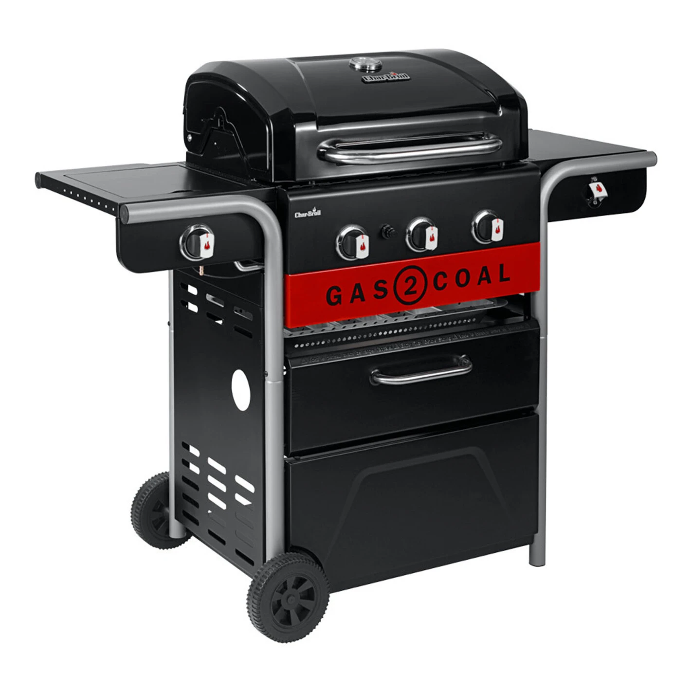 Barbecue Hybride Gaz Et Charbon De Bois Gas2Coal 2.0 330 - Char-Broil 4 Barbecue Hybride Gaz Et Charbon De Bois Gas2Coal 2.0 330 - Char-Broil – Image 2