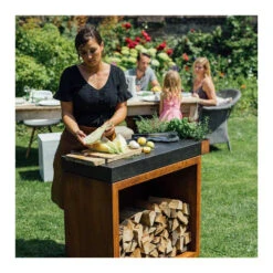 Esprit Barbecue -Esprit Barbecue billot corten 90cm ceramique gris fonce 7112139903077 1