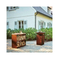 Meuble Dressoir Range-bois Acier Corten - Ofyr -Esprit Barbecue dessoir ofyr range bois brasero 7430440898852 2
