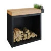 Billot Noir 90 Cm Bois De Teck - OFYR -Esprit Barbecue ofyr billot range bois noir teck 90 cm 2020000022053