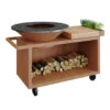 Brasero Plancha Island Corten PRO 100 Bois De Teck + Housse - Ofyr -Esprit Barbecue ofyr island pro 100 teck 2020000022121
