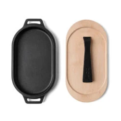 Poêle Ovale Fonte + Manche Amovible + Base En Bois - Ooni 11 Poêle Ovale Fonte + Manche Amovible + Base En Bois - Ooni -Esprit Barbecue poele ovale fonte ooni 5060568342023 2