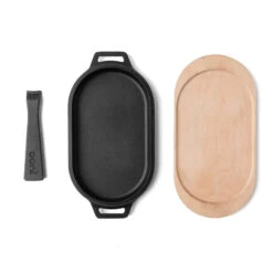 Poêle Ovale Fonte + Manche Amovible + Base En Bois - Ooni 12 Poêle Ovale Fonte + Manche Amovible + Base En Bois - Ooni -Esprit Barbecue poele ovale fonte ooni 5060568342023 3